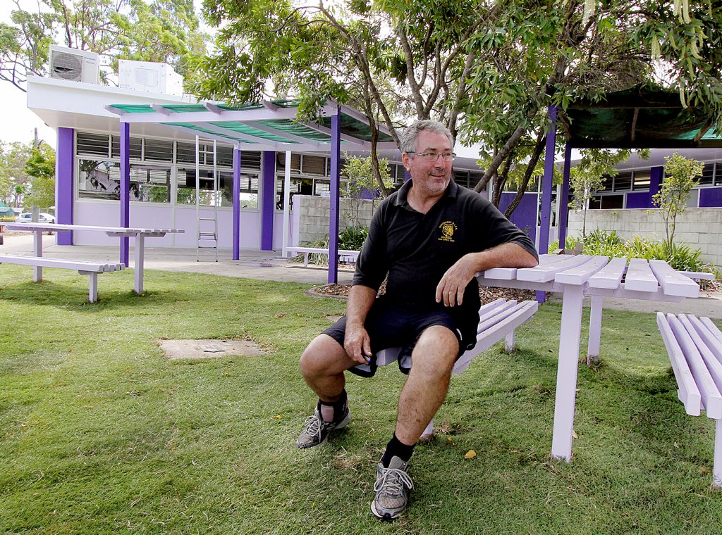 Aldridge State High School principal Ross Higgins is pleased with the schools new revamped buildings. Photo: Robyne Cuerel / Fraser Coast Chronicle